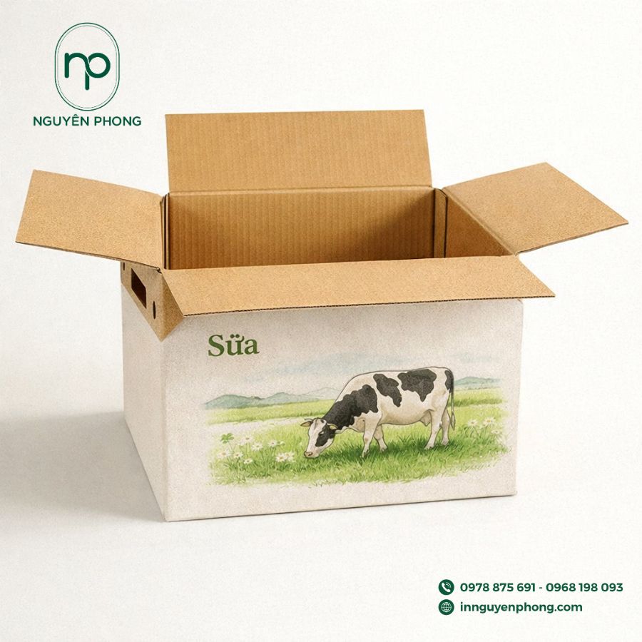 In thùng sữa carton 